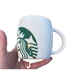 Starbucks 2010 Mermaid Siren Barrel White Green Mug 14oz Coffee Tea